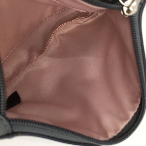 Coach Ashley Metallic Pewter Silver & Gray Large Pleated Leather Wristlet - Picture 13 of 16